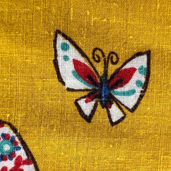 Retro Vintage HAND STITCHED Child Blanket Yellow Orange Multi Animals ADORABLE - Picture 9 of 13